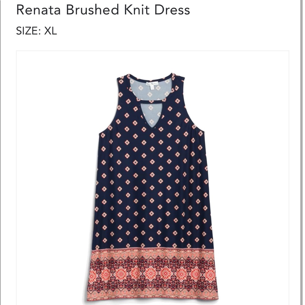 Nine Britton Blue Brushed Knit Dress